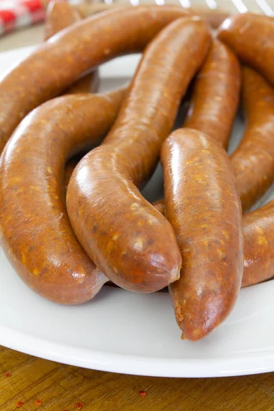 birkaç merguez (baharatlı sosisler), Barbekü