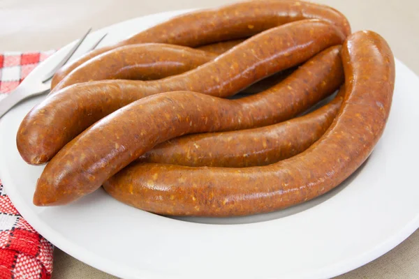 birkaç merguez (baharatlı sosisler), Barbekü