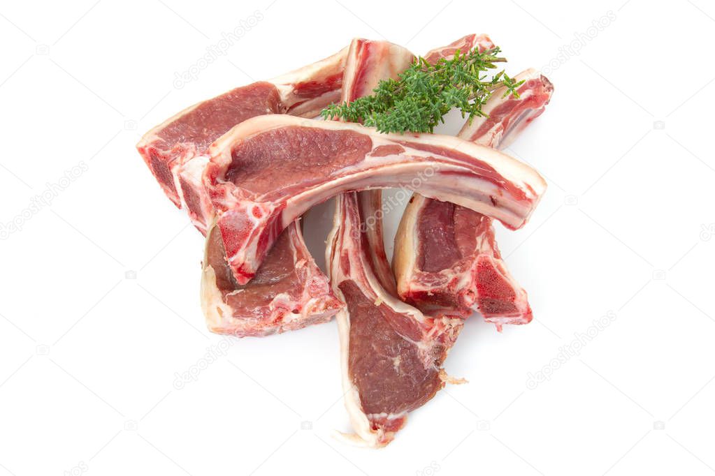 raw lamb meat (butcher's shop)