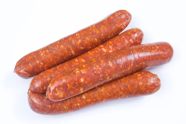 Merguez Białym Tle — Zdjęcie stockowe