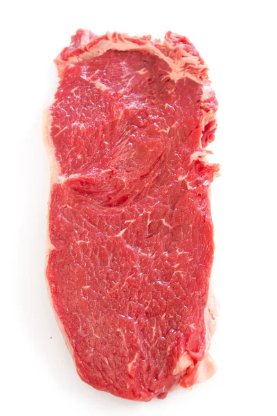 Bife Lombo Fundo Branco — Fotografia de Stock