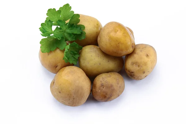 Garść Ziemniaków Białym Tle — Zdjęcie stockowe