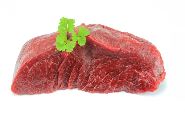 Beef Steak Auf Weißem Hintergrund — Stockfoto