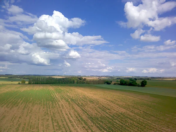 Krajobraz Pól Wiosną Francji — Zdjęcie stockowe