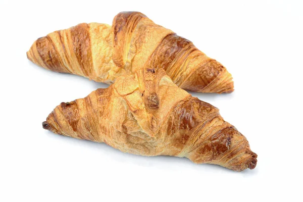 Croissant Burro Fondo Bianco — Foto Stock