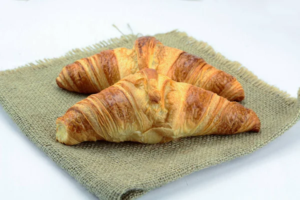 Butter Croissant White Background — Stock Photo, Image