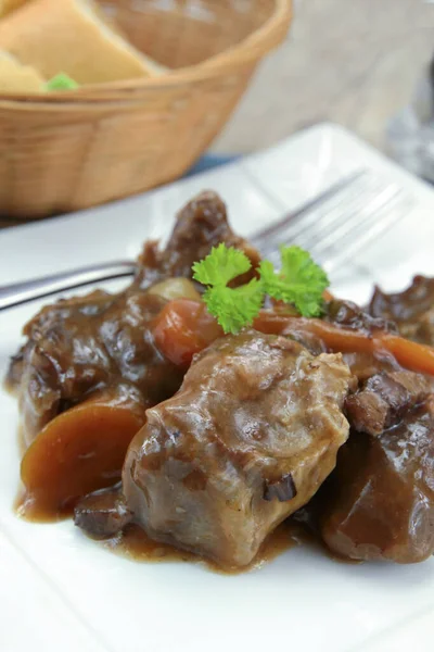 Carrot Beef Plate — Stock Photo, Image