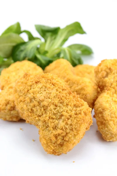 Nugget Frango Fundo Branco — Fotografia de Stock