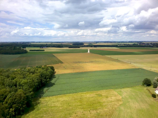 法国北部田野的鸟瞰图 — 图库照片