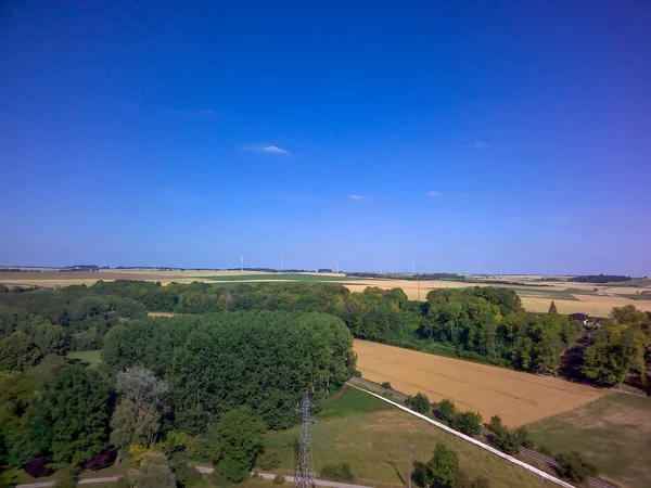 Fransa Nın Kuzeyindeki Kırsal Bölgenin Havadan Görünüşü — Stok fotoğraf