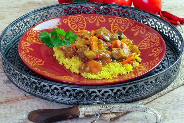 Tajine Albóndigas Cordero Con Verduras — Foto de Stock