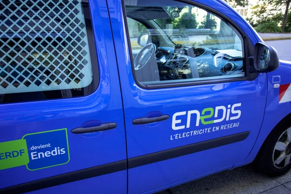 Coche Empresa Eléctrica Francesa Enedis — Foto de Stock