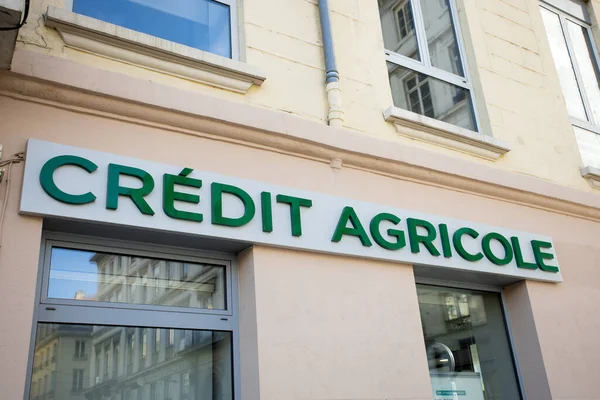 Escaparate Banco Francés Crdit Agricole — Foto de Stock