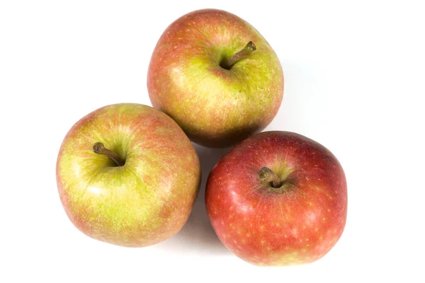 Manzanas Rojas Verdes Aisladas Sobre Fondo Blanco —  Fotos de Stock
