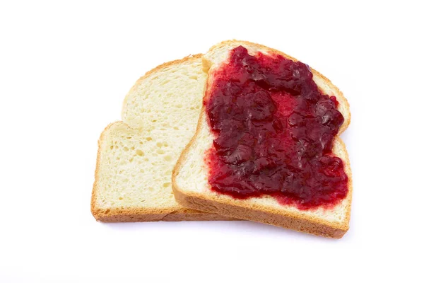 Scheibe Brot Mit Marmelade Drauf — Stockfoto