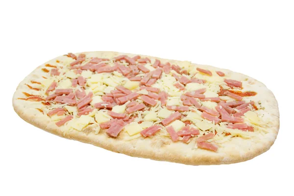 Beyaz Arka Planda Izole Edilmiş Bireysel Oval Pizza — Stok fotoğraf