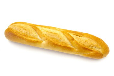 Ekmek beyaz arkaplanda izole edilmiş.