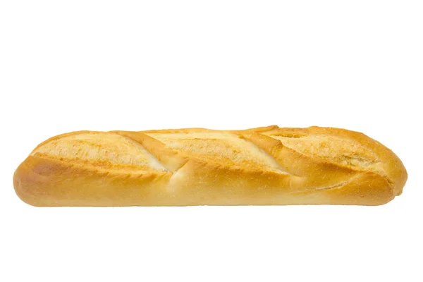 Baguette Kenyér Elszigetelt Fehér Alapon — Stock Fotó