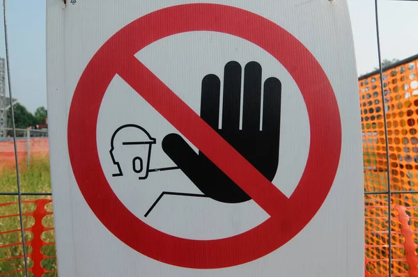 Enter Sign Figure Hand Shows Move — Stock Photo, Image