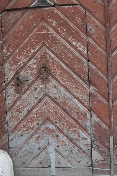 Puerta Vintage Madera Entrada Antiguo Edificio —  Fotos de Stock