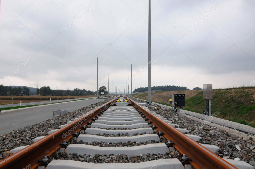 Track construction for public transport, railway traffic and public transportation infrastructure