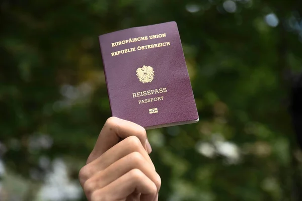 Pass För Republiken Astrien Identifiering Europeiska Unionen — Stockfoto