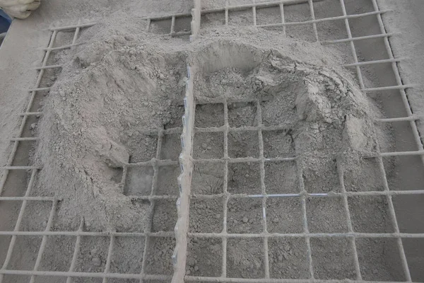 Mezclar Cemento Hormigón Como Material Común Construcción — Foto de Stock
