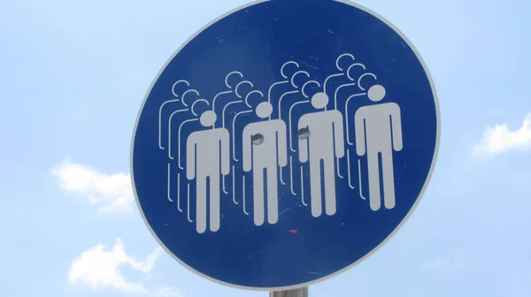 Spectators Event Blue Sign Pictogram People — Stock Photo, Image