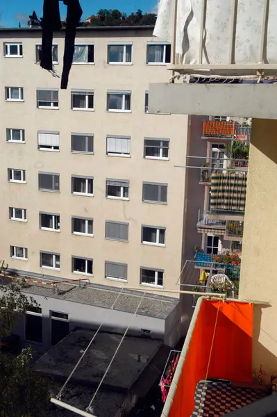 Urbanización Ciudad Bloque Apartamentos Balcones — Foto de Stock