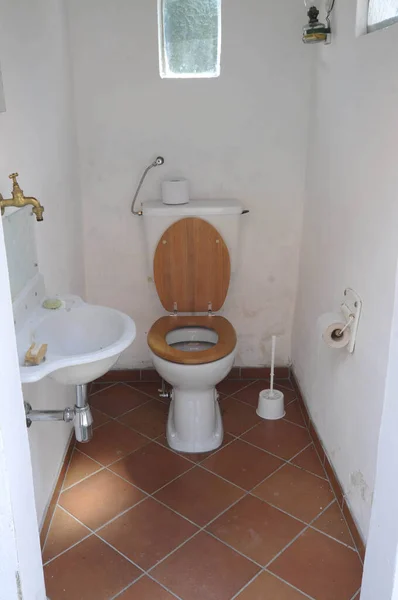 Inodoro Lavabo Para Lavarse Las Manos Baño — Foto de Stock