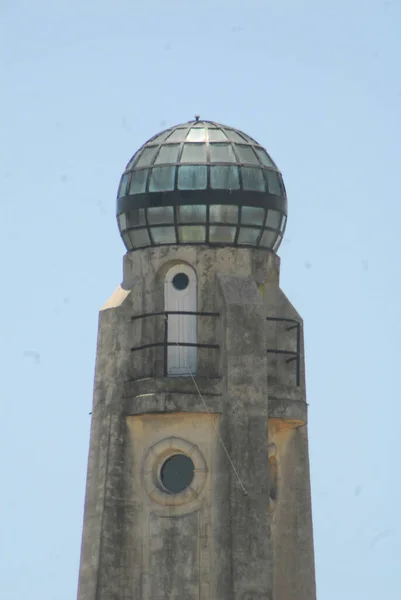 Farol Com Cúpula Vidro Porto Rio Plata Buenos Aires Argentina — Fotografia de Stock