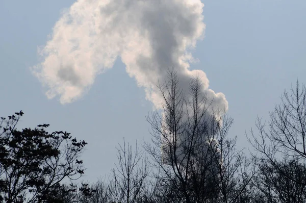 Rök Från Industriell Skorsten Förorenande Utsläpp Industrin — Stockfoto