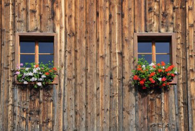 Avustralya Alpleri 'ndeki Avustralya topraklarında tipik ahşap bir ev.