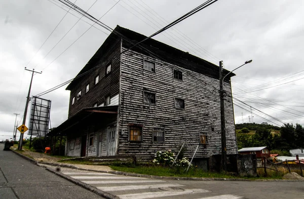 Holzhaus Der Region Patagonien Südamerika — Stockfoto