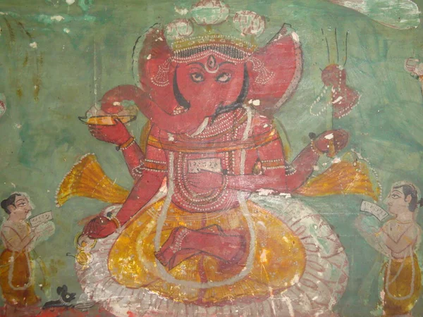 Símbolo Ganesha Dios Con Cabeza Elefante Hinduismo —  Fotos de Stock
