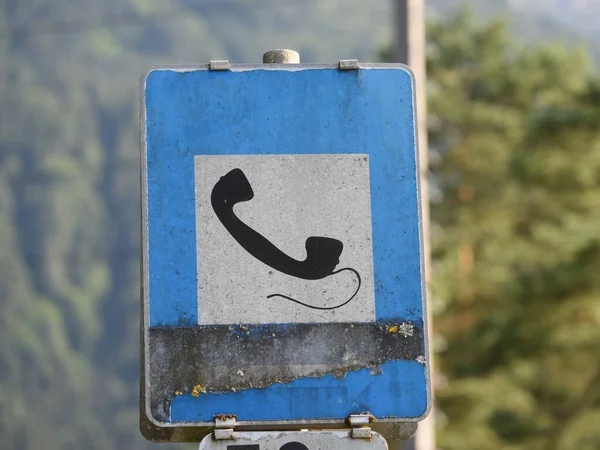 Telefon Oder Festnetztelefon Symbol Piktogramm Eines Telefonhörers — Stockfoto