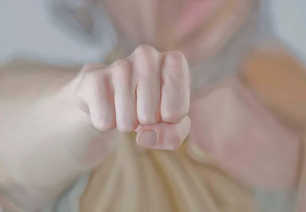 Fist Punch Act Violence Aggression Others — Stock Photo, Image
