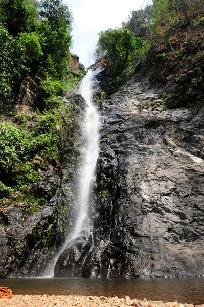 Természetes Vízesés Dél Indiai Dzsungelben Nyugati Kapuk — Stock Fotó