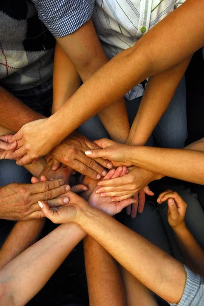 Creación Redes Cooperación Proyecto Organización Dirección Los Miembros Del Equipo — Foto de Stock