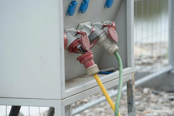 Heavy Current Power Plug Cable Distributing Large Currents — Stock Photo, Image