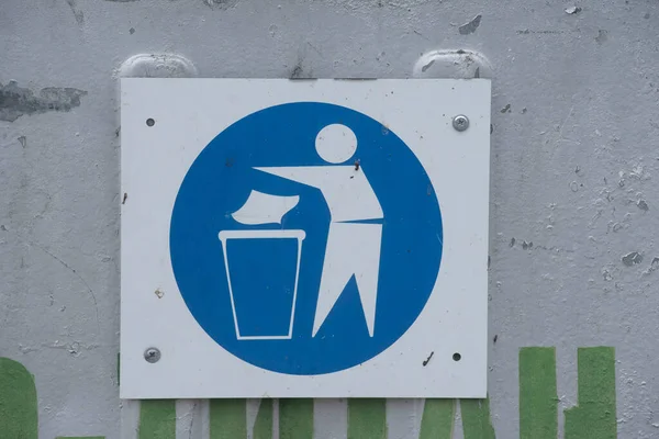 garbage sign for waste disposal, waste collection and environmental protection