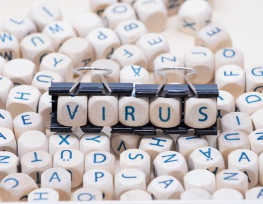 Bilgisayar virüsü için bir sembol, dijital dünyada siber güvenlik