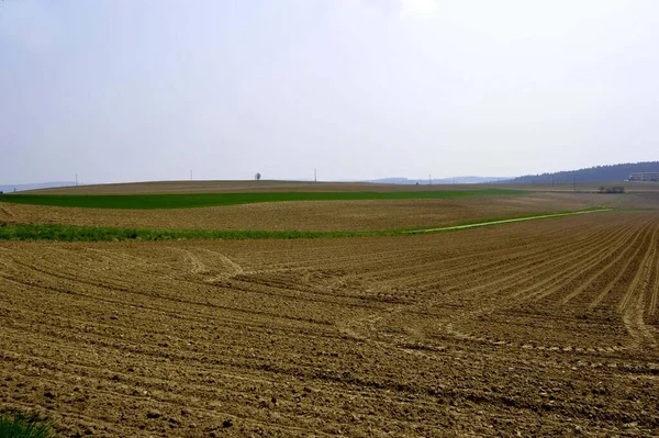 Grunty Orne Pole Wiosnę Rolnictwo Zakończeniu Zimy — Zdjęcie stockowe