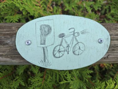 sembolik resim bisikleti veya bisikleti, çevre dostu ulaşım ve hareketlilik