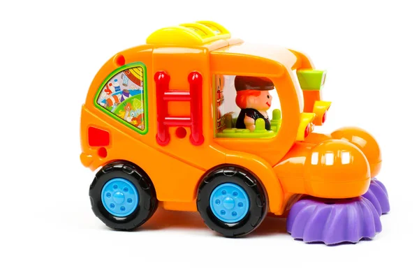 Limpeza Carros Brinquedo Carro Brinquedo Infantil Laranja — Fotografia de Stock