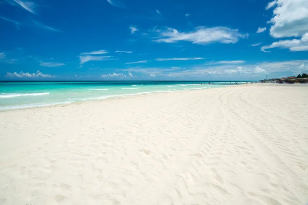 Impresionante Playa Varadero Durante Día Soleado Arena Blanca Fina Mar —  Fotos de Stock