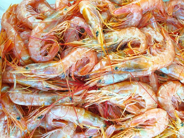 Camarones argentinos rojos en venta — Foto de Stock