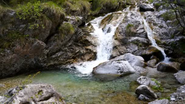 Wonderful Vertova river at sunset — Stock Video