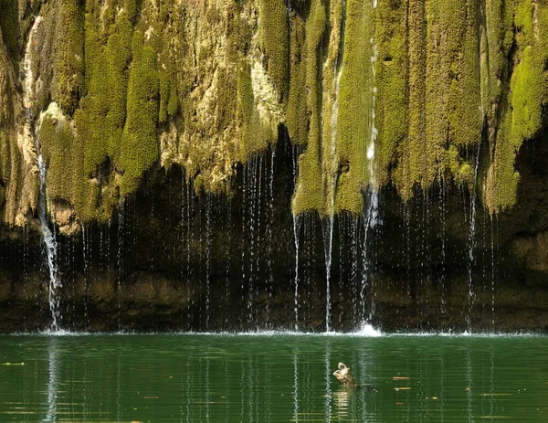 Close up view of the final part of El Limon tropical waterfall — Stock Photo, Image