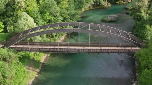 Serio River 2的空中景观 — 图库视频影像